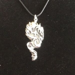 925 Silver Dragon Pendant Necklace
